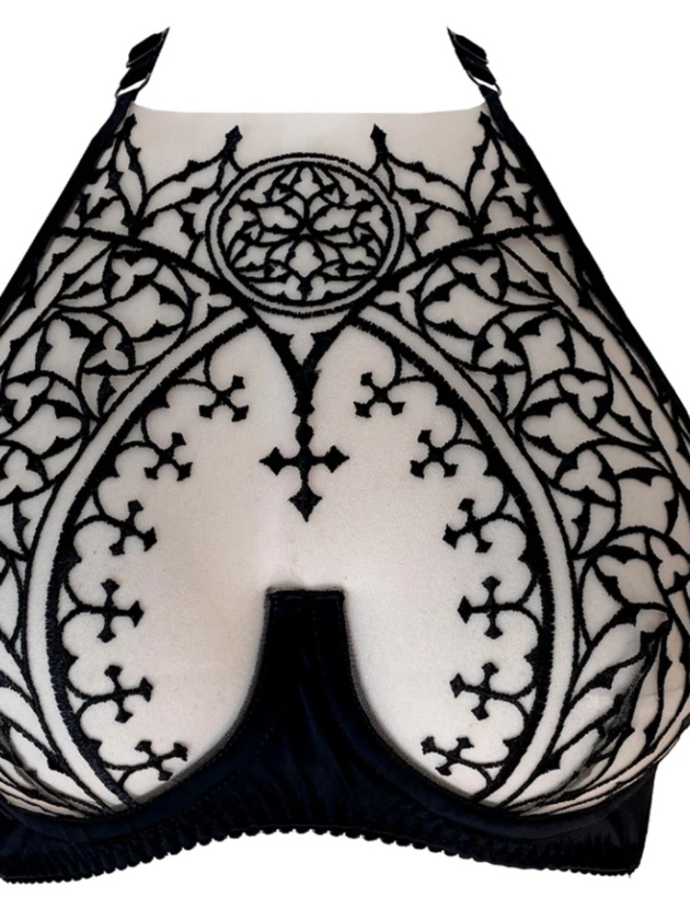 RTO - UNHOLY EMBROIDERY HALTER BRA
